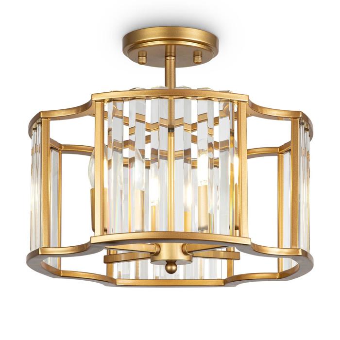 Светильник потолочный Maytoni MOD087CL-04G, 4хE14, 40Вт, 40х40х20 см, цвет золото