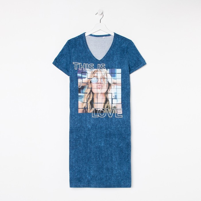 Туника женская цвет синий размер 52 604₽