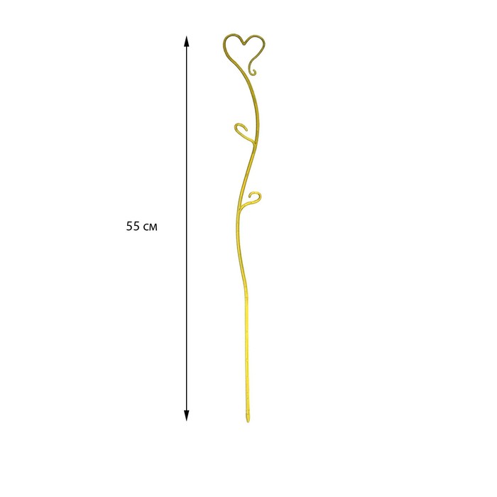 Поддержка для орхидей, h = 55 см, пластик, цвет МИКС, «Сердце»