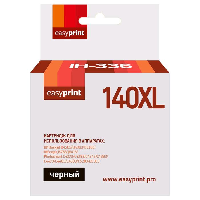 

Картридж EasyPrint IH-336 (CB336HE/140 XL/140XL/CS CB336) для принтеров HP, черный