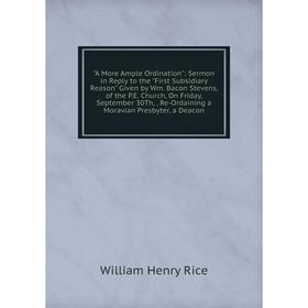 

Книга A More Ample Ordination