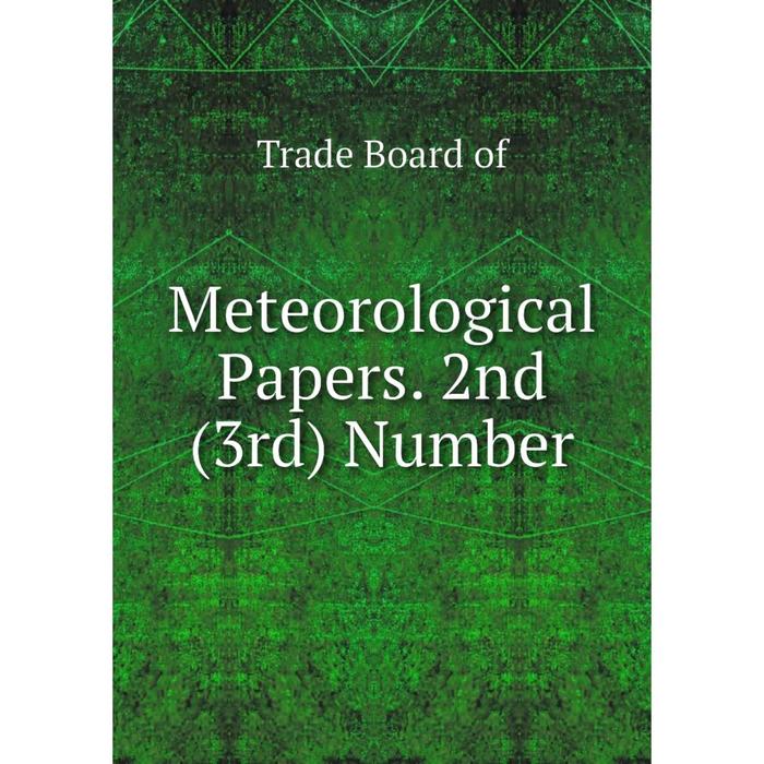 фото Книга meteorological papers 2nd (3rd) number nobel press