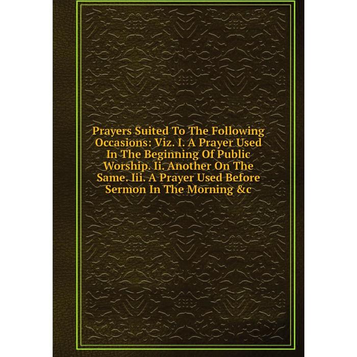 фото Книга prayers suited to the following occasions nobel press