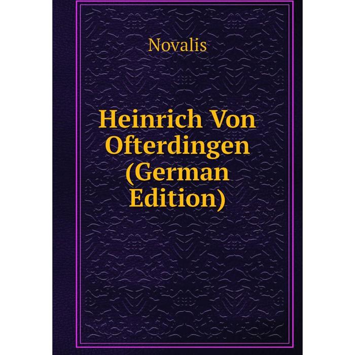 фото Книга heinrich von ofterdingen (german edition) nobel press