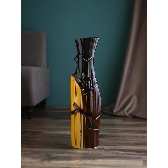 Ваза напольная "Аманда" жёлтая