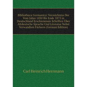 

Книга Bibliotheca Germanica