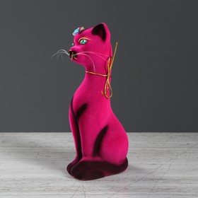 

Копилка "Кошка Аннет", флок, розовая, 24 см