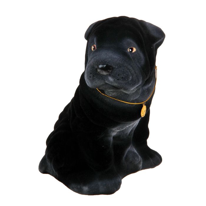 Копилка "Шарпей" флок, чёрная