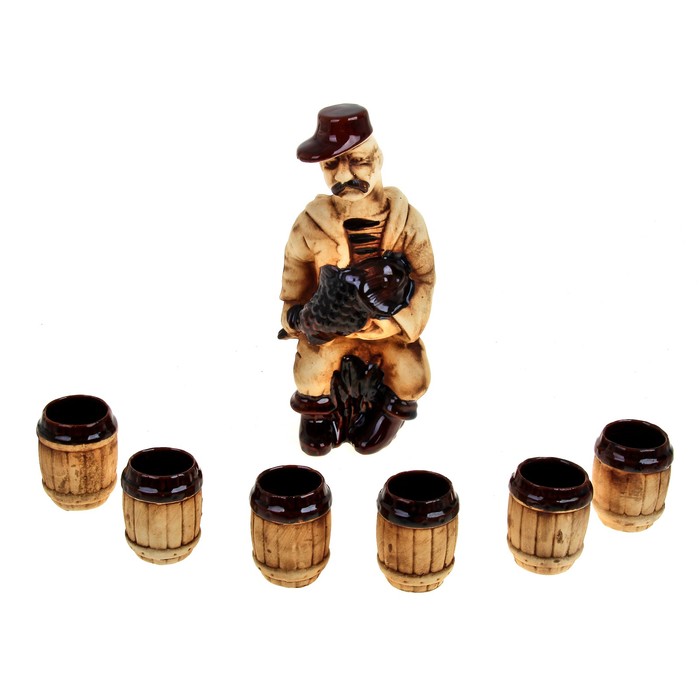 Штоф с рюмками "Рыбак", 7 предметов, 0,7 л