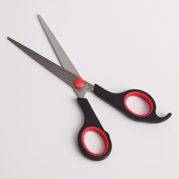 Ножницы парикмахерские с упором, лезвие — 7,5 см, цвет чёрный