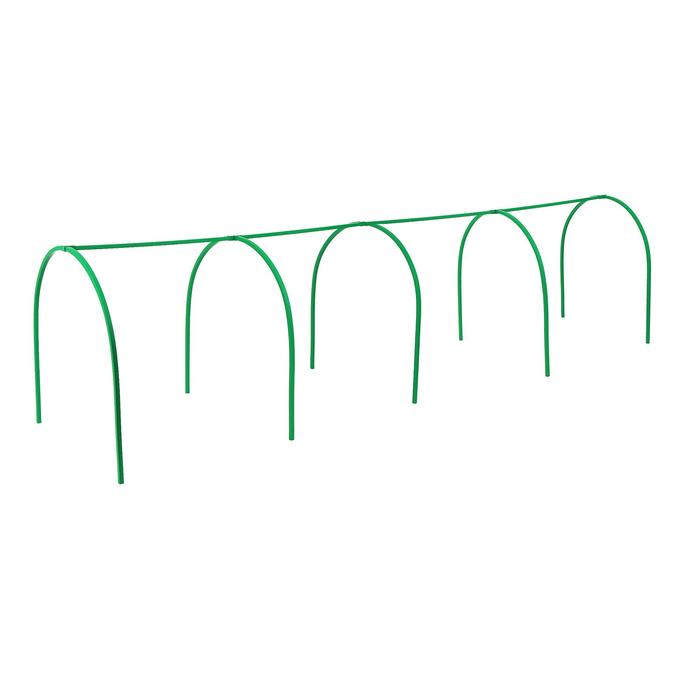 Каркас парника, 4 × 1 × 1 м, пластиковая профильная труба 22 × 22 мм, зелёный