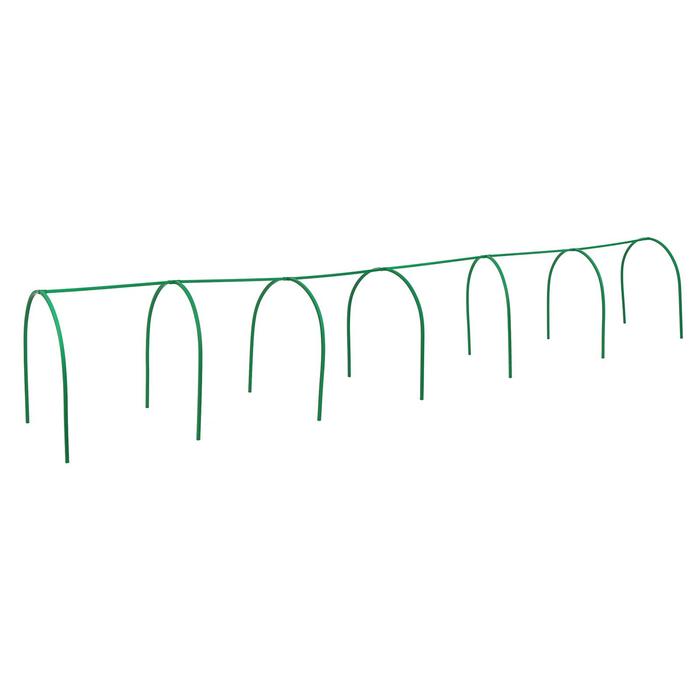 Каркас парника, 6 × 1 × 1 м, пластиковая профильная труба 22 × 22 мм, зелёный