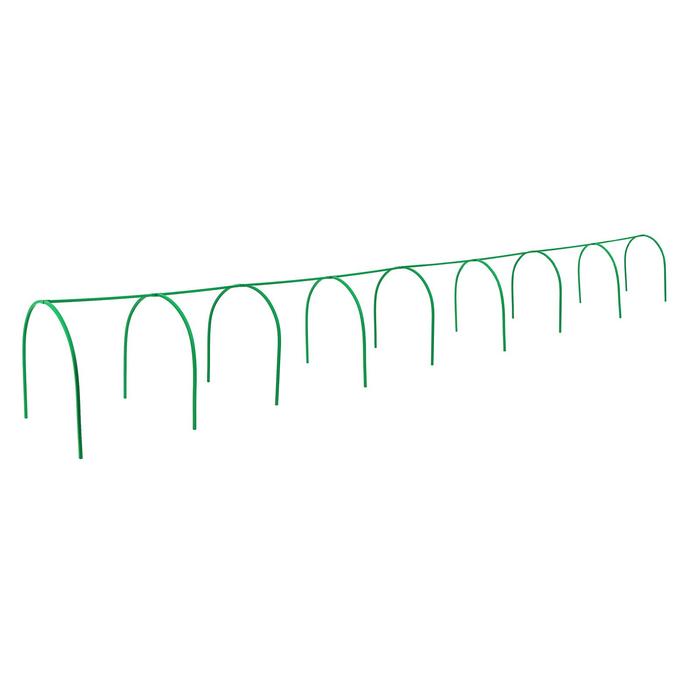 Каркас парника, 8 × 1 × 1 м, пластиковая профильная труба 22 × 22 мм, зелёный