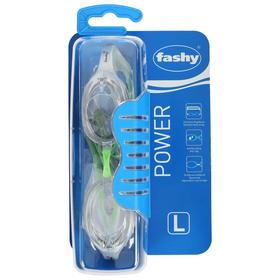 

Очки для плавания FASHY Power, прозрачные линзы, сменная переносица, серая оправа