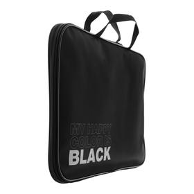 

Папка А3 с ручками текстиль 20 мм 470х350 мм Calligrata унив 600D Black