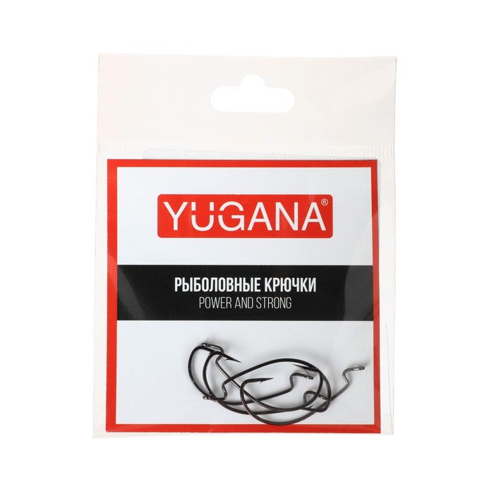 Крючки офсетные YUGANA Wide range worm, № 6, 5 шт. крючки офсетные yugana o shaughnessy worm 1 5 шт