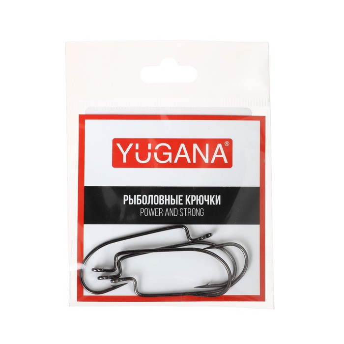 Крючки офсетные YUGANA O'shaughnessy worm, № 2/0, 4 шт. крючки офсетные yugana wide range worm 5 0 2 шт