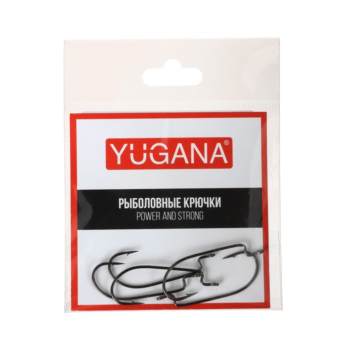 Крючки офсетные YUGANA O'shaughnessy worm, № 2, 5 шт. крючки офсетные yugana wide range worm 4 5 шт