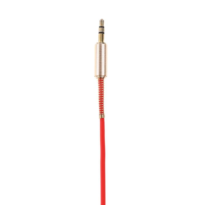 

Кабель аудио AUX Krutoff Spring, Jack 3.5 мм(m) - Jack 3.5 мм(m), 1 м, красный