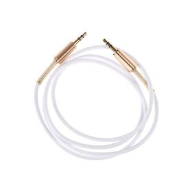 

Кабель аудио AUX Krutoff Spring, Jack 3.5 мм(m) - Jack 3.5 мм(m), 1 м, белый