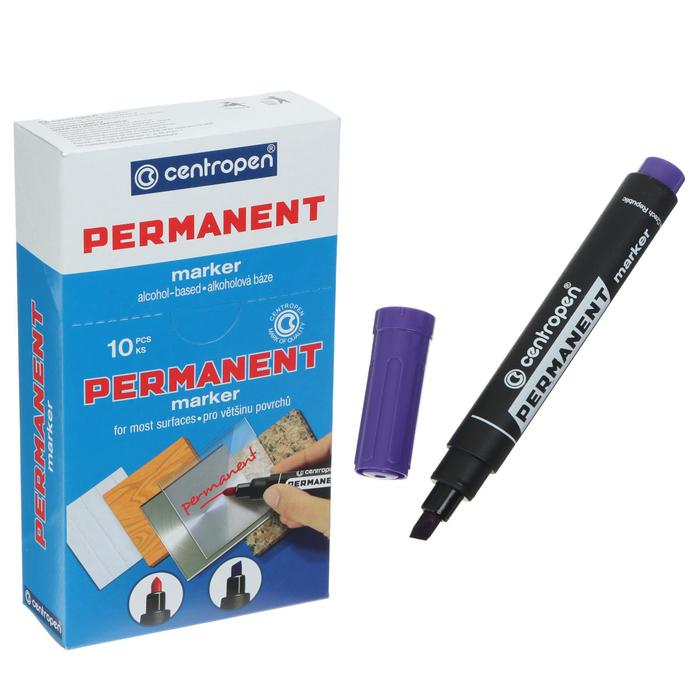 

Маркер Centropen 8576, 5.0 мм диаметр, 1-4.6 мм линия письма, перманентный скошенный, фиолетовый