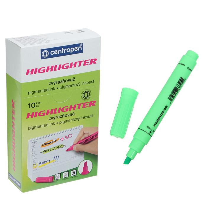 

Маркер текстовыделитель, Centropen Highlighter 8552, 5.0 мм, зеленый