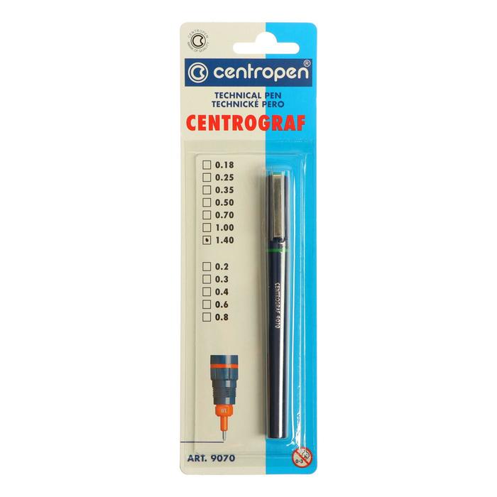 Рапидограф Centropen 9070, линия 1.4 мм, блистер