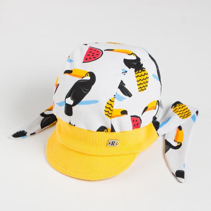 фото Бандана для мальчика, цвет жёлтый, размер 47-50 см (1,5-3 года) русбубон