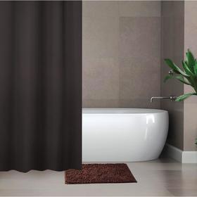 Набор для ванной SAVANNA «Комфорт»: штора 180×180 см, ковёр 40×60 см, цвет коричневый