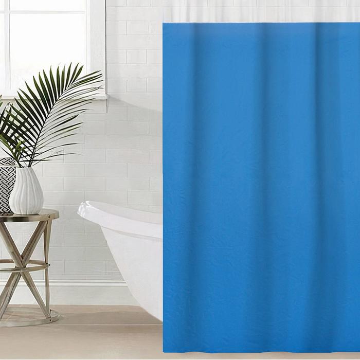 фото Штора для ванной комнаты savanna «лайн», 180×180 см, eva, цвет голубой