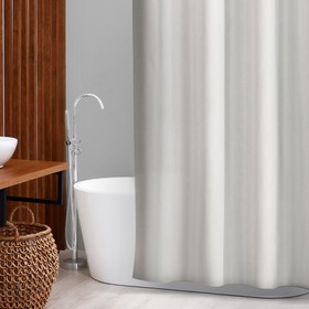Штора для ванной комнаты SAVANNA «Классика», с люверсами, 180×180 см, полиэстер, цвет бежевый