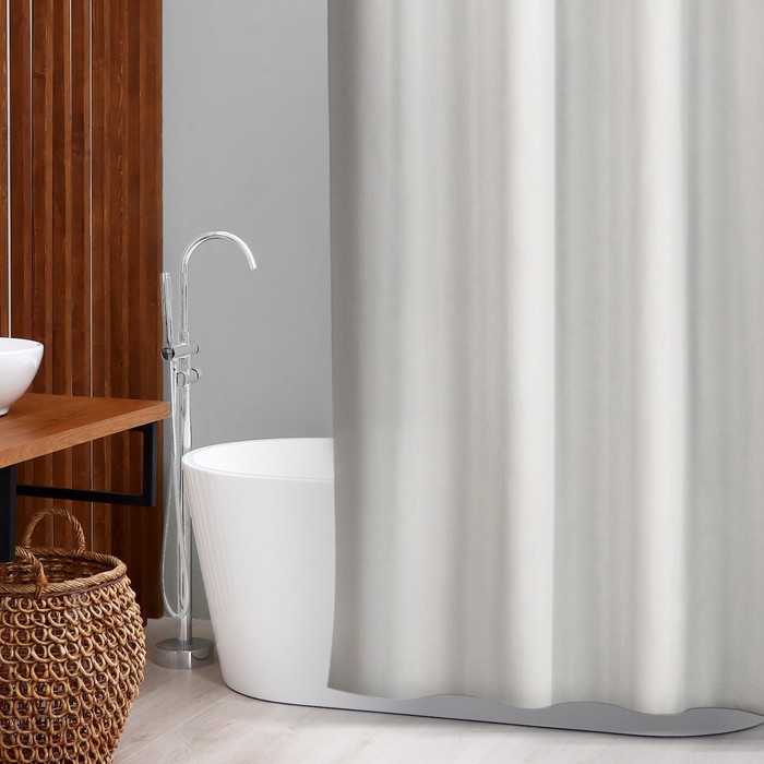 Штора для ванны SAVANNA «Классика», с люверсами, 180×180 см, полиэстер, цвет белый