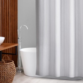 Штора для ванной комнаты SAVANNA «Классика», с люверсами, 180×180 см, полиэстер, цвет белый