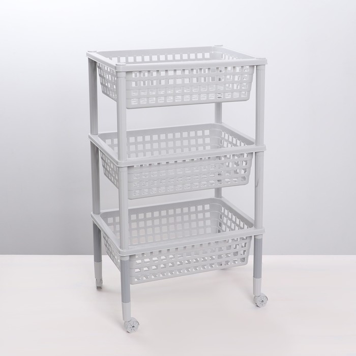 Этажерка "Элиза", 3 корзины, цвет МИКС