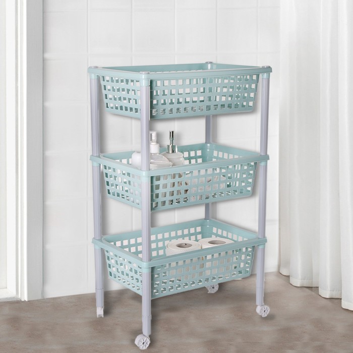 Этажерка "Элиза", 3 корзины, цвет МИКС