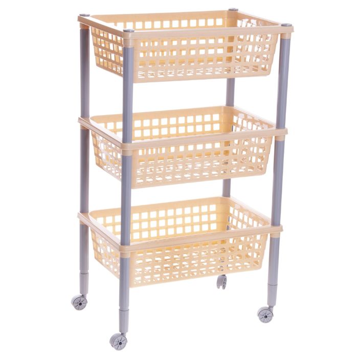 Этажерка "Элиза", 3 корзины, цвет МИКС