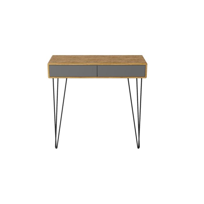 Стол-консоль «Телфорд», 900 × 350 × 875 мм, цвет дуб американский / графит стол консоль телфорд 900 × 350 × 875 мм цвет серый бетон белый бетон