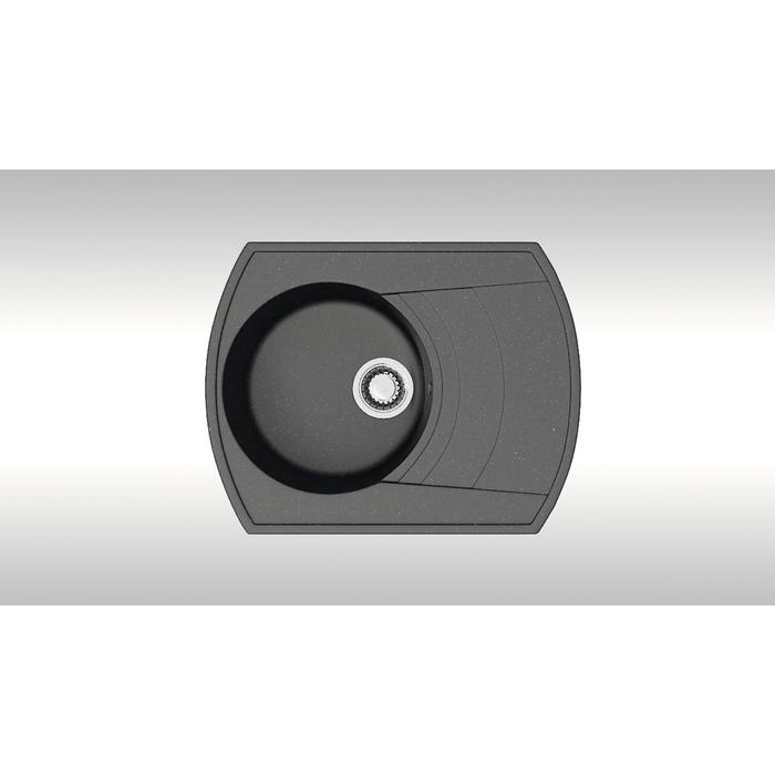 

Мойка кухонная из камня ZETT lab. 25/Q4, 640х490х200 мм, матовая, врезная, черная