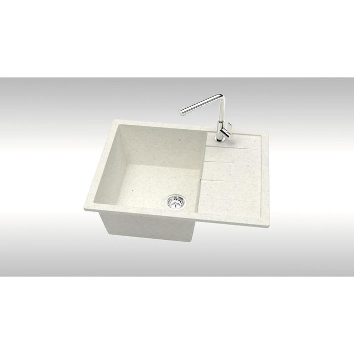 

Мойка кухонная из камня ZETT lab. 151/Q7, 645х505х218 мм, матовая, врезная, цвет хлопок