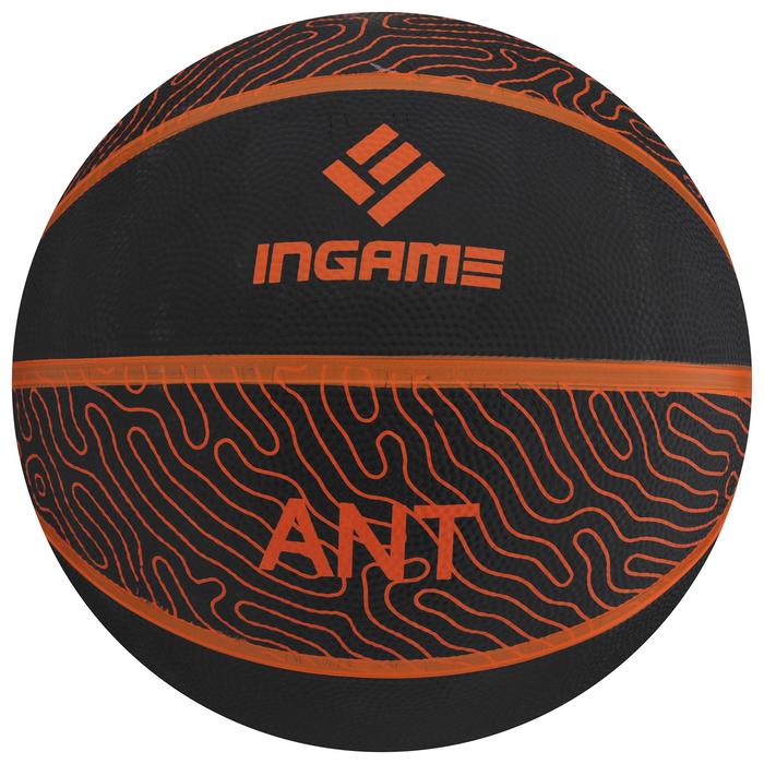 фото Мяч баскетбольный ingame ant №7 черно-оранжевый