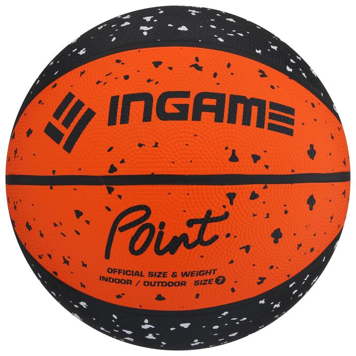 фото Мяч баскетбольный ingame point №7 черно-оранжевый