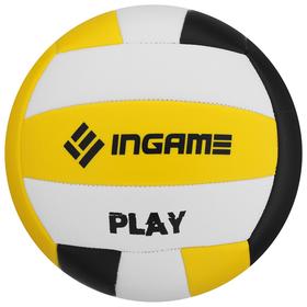 

Мяч волейбольный INGAME Play черно-бело-желтый