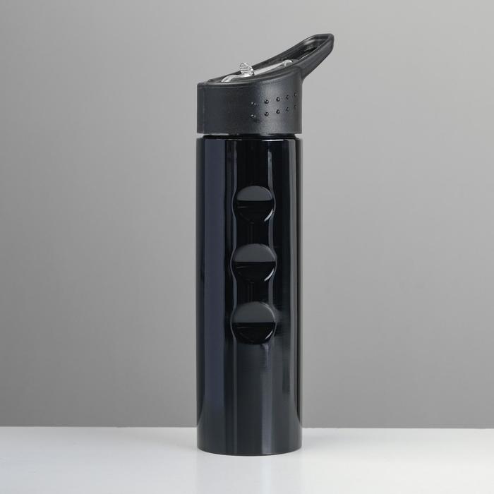 фото Бутылка для воды 750 мл, нержавеющая сталь, с поильником, 6.8х26.5 см