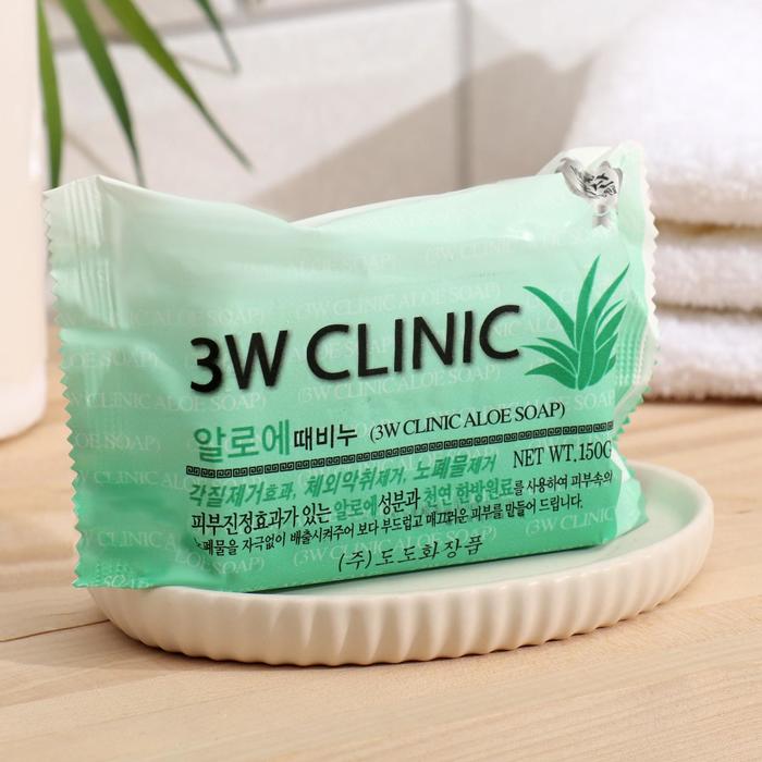 Мыло кусковое 3W CLINIC Dirt Soap, алоэ, 150 г