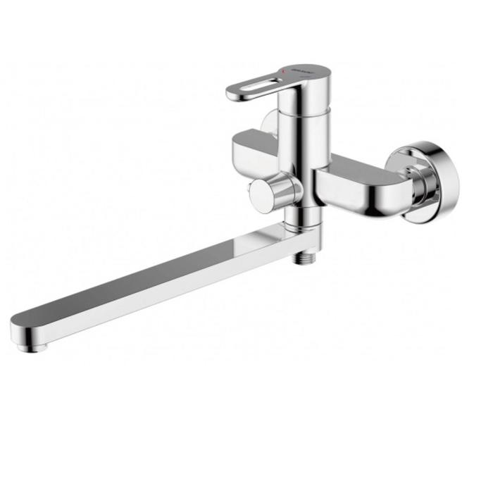 Смеситель для ванны BRAVAT Stream F637163C-LB однорычажный с длинным изливом хром 10063₽