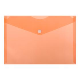 Папка-конверт на кнопке А5, 150 мкм, Calligrata, оранжевая Ош