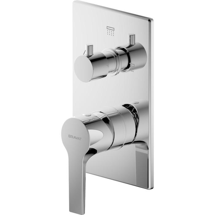 Смеситель для душа BRAVAT Prolate P69218CP-3-ENG встраиваемый 3х функц хром 4870₽