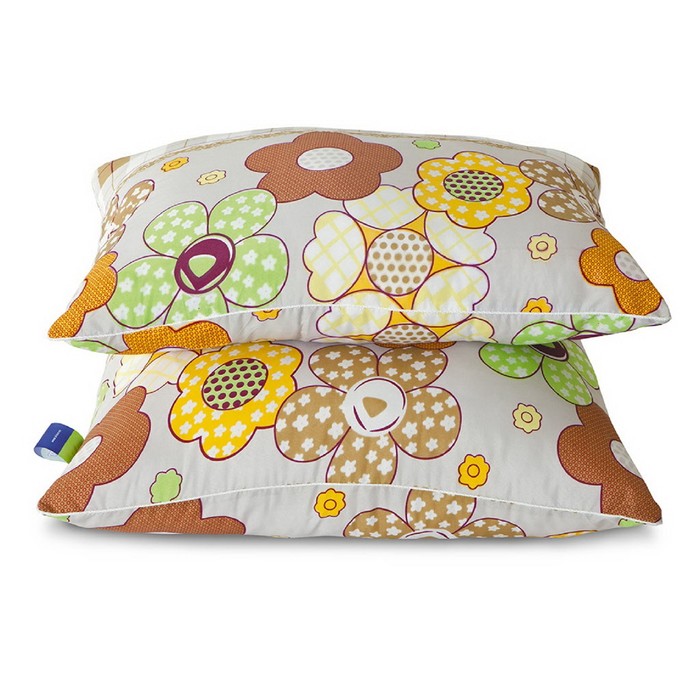 Подушка Мио-Текс Холфитекс 68х68 см МИКС, силиконизированное волокно, микрофибра, 950 гр