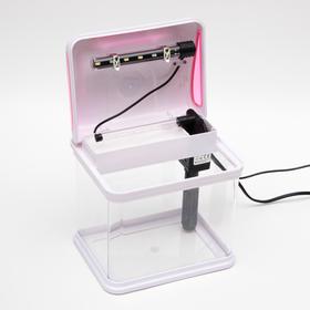 

Мини-аквариум BARBUS с фильтром и подсветкой LED, белый 4л
