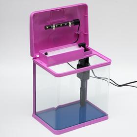 

Аквариум BARBUS с фильтром и подсветкой LED, фиолетовый 9л